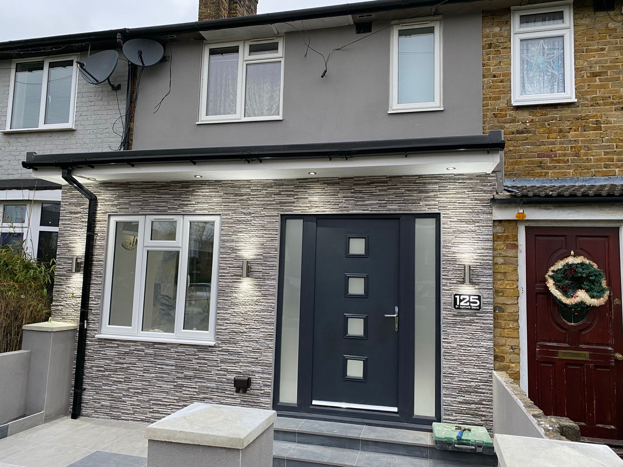 Completed exterior home renovation by Bobby Pro Builds
